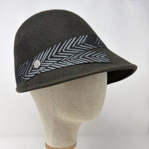 Barbisio Italian Rabbit Felt Cloche Hat Women Large US 7 3/8 EU 59 Made in Italy